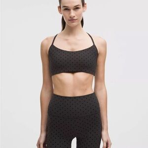 lululemon athletica Flocked Black Polka Dot Sports Bra- size small and medium